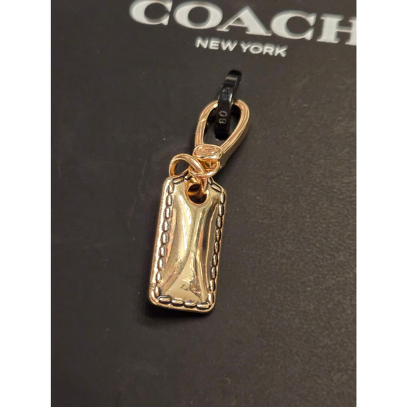 NWT Coach Gold Stitched Hangtag charm - Picture 5 of 6